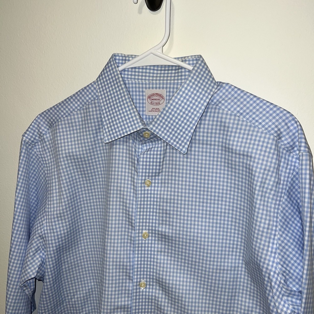 Vintage Brooks Brothers Makers Shirt Mens Large Blue Plaid Preppy Classiccore